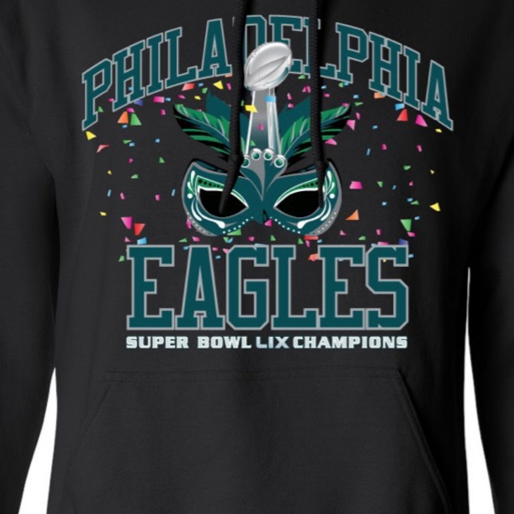Eagles Football LIX Championship New Orleans Hoodie Adult Sizes